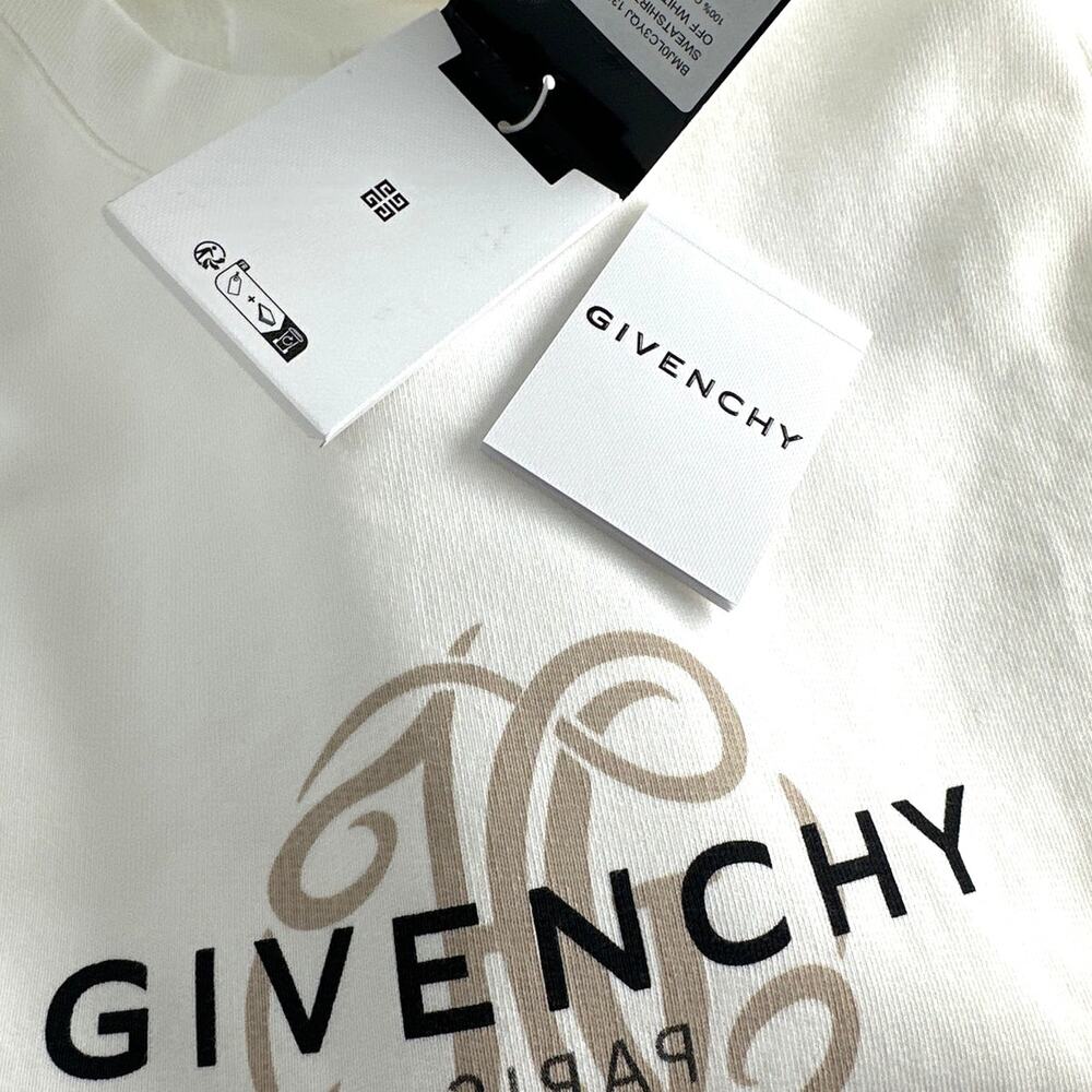 GIVENCHY Off White Reverse Fleece Sweatshirt Size S - Picture 12 of 14